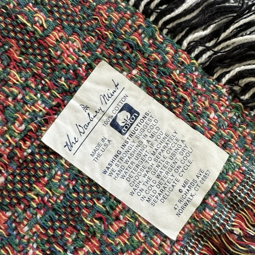 Danbury Mint I LOVE BICHONS FRISES Throw Tapestry Blanket Dog Knit USA Made